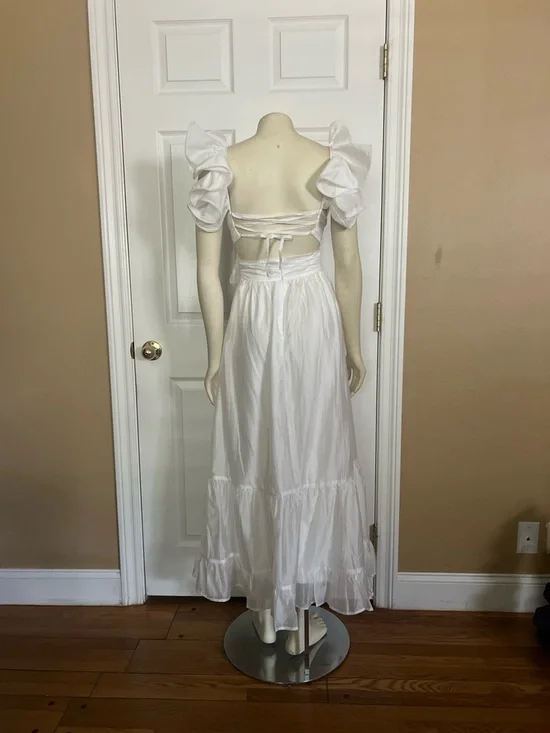 Petal & Pup White Floral-Accent Maxi Dress - Women - Picture 11 of 14